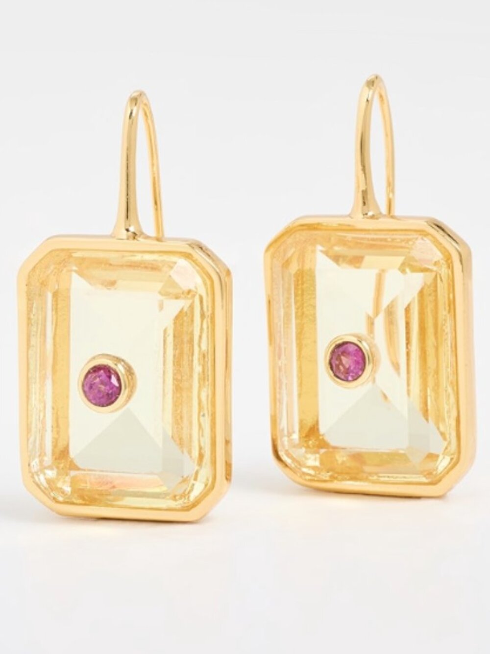 Lizzie Fortunato Tile Earrings in Citrine